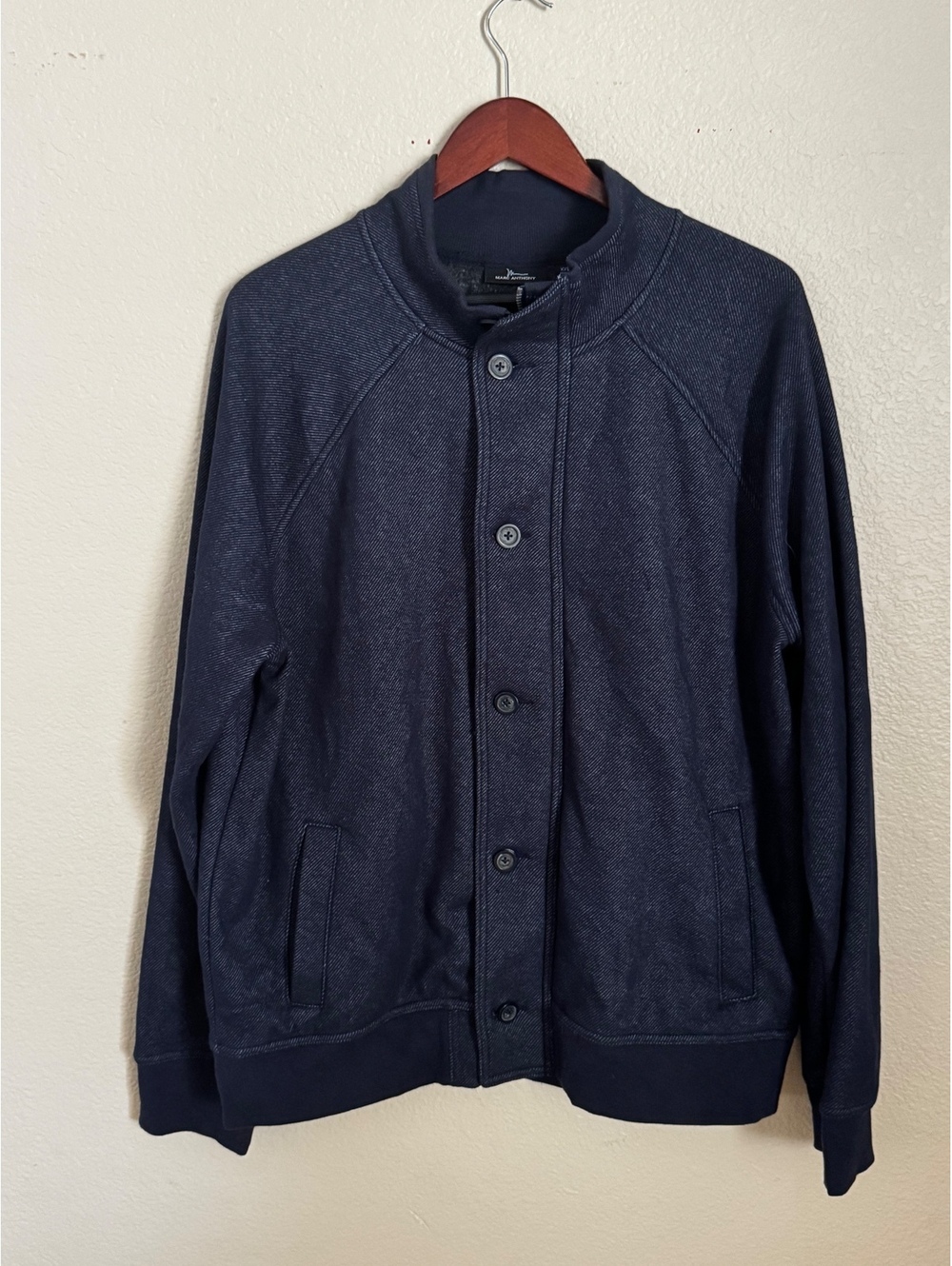 Marc Anthony Navy Button Front Jacket